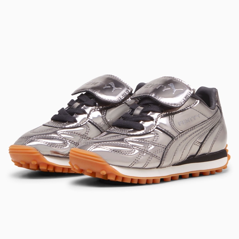 Puma Kids Shiny Silver Sneakers